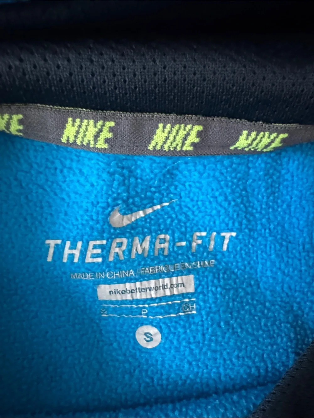 Nike Boys Youth Small Therma-FIT Blue Pullover Hoodie Graphic Logo